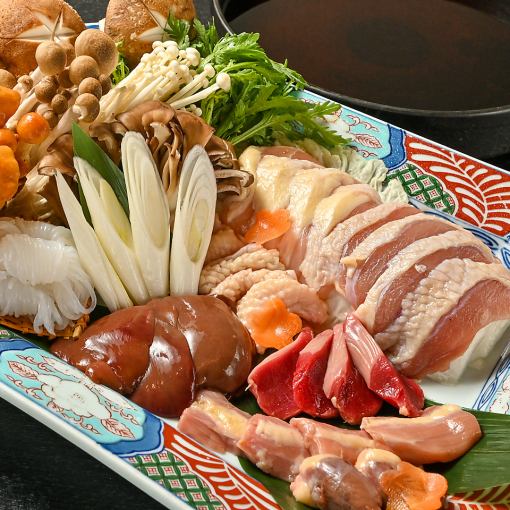 ■[Fukushima special selection Kawamata gamecock sukiyaki hot pot course] 2.5 hours all-you-can-drink included, cash coupon price 8000 yen