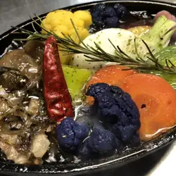 Gozen carrot and smoked carp ajillo