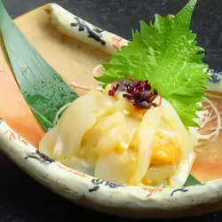 Squid dressed with sea urchin