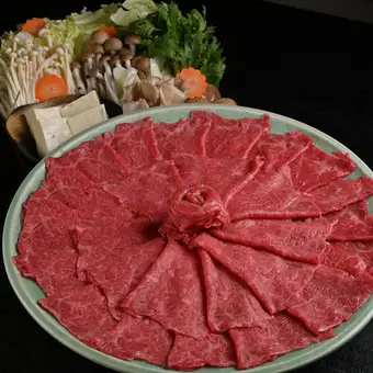□【豪華黒毛和牛のしゃぶしゃぶ・またはすき焼き】2.5H飲み放付8500⇒6800円(税込)現金クーポン