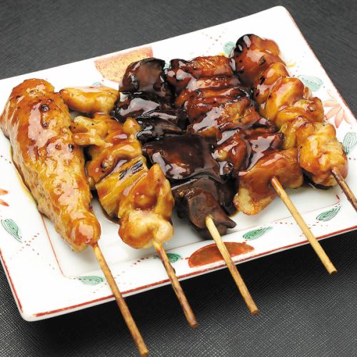 5 skewers of yakitori