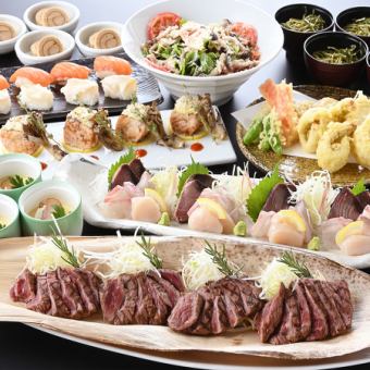 Enjoy matsutake mushrooms, autumn salmon and beef rib steaks! A satisfying autumn course [9 dishes in total] with 2 hours of all-you-can-drink for 6,000 yen (tax included)