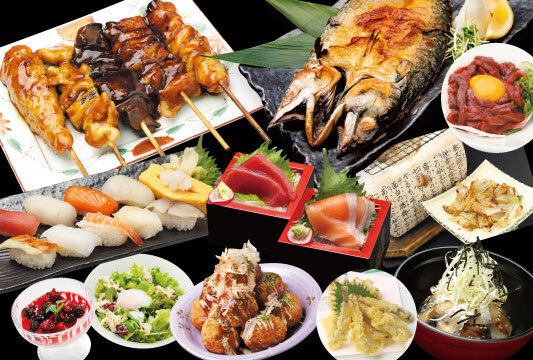 自慢の炭火焼き焼き鳥や、とろさば料理、人気のお刺身など豊富な品揃え！