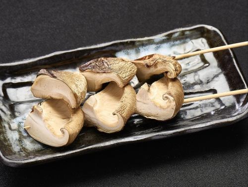 Thick grilled shiitake mushrooms