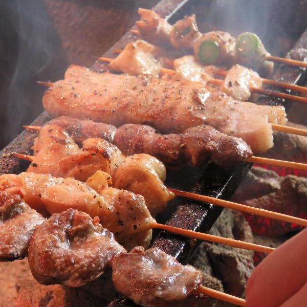 [Yakitori in Las Vegas♪] All of the skewers prepared at the restaurant are excellent! Enjoy freshly grilled chicken with sake!