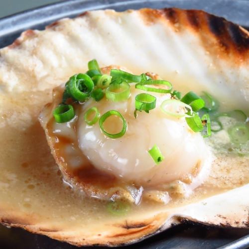Scallop butter soy sauce with shellfish