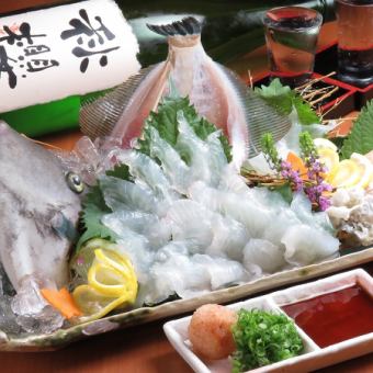 [Reservation required at least 2 days in advance] Live filefish 3,000 yen! For a limited time only, 1,500 yen for 4 or more people (coupon)