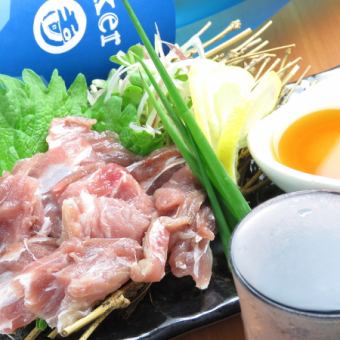 Tuna throat meat sashimi