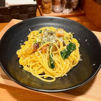 高森燻製ベーコンのカルボナーラ