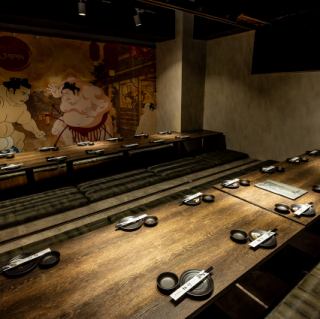 ◆扉付個室◆会社の飲み会にご利用いただける団体様用の落ち着いた個室空間もご用意しております。ちょっとした飲み会にも最適のプライベート感重視の個室です。