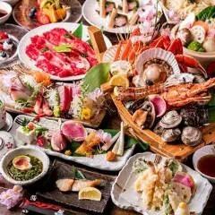 『극향(고쿠쿄) 코스』이세 새우・흑모 일본・즈와이게 포함 9품 ◆2H 음료 무제한 첨부 10500⇒10000엔