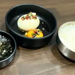 半熟卵かけご飯