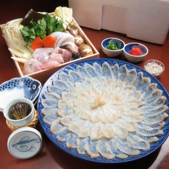 「天然老虎河豚套餐」 7道菜 15,000日圓