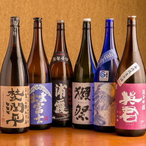 A variety of sake ◎