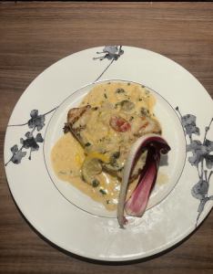 メカジキのグリル　シチリアレモンの軽いクリームソース