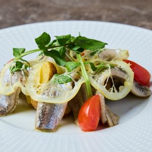 金華イワシとインカのめざめのマリネ～シチリア風～