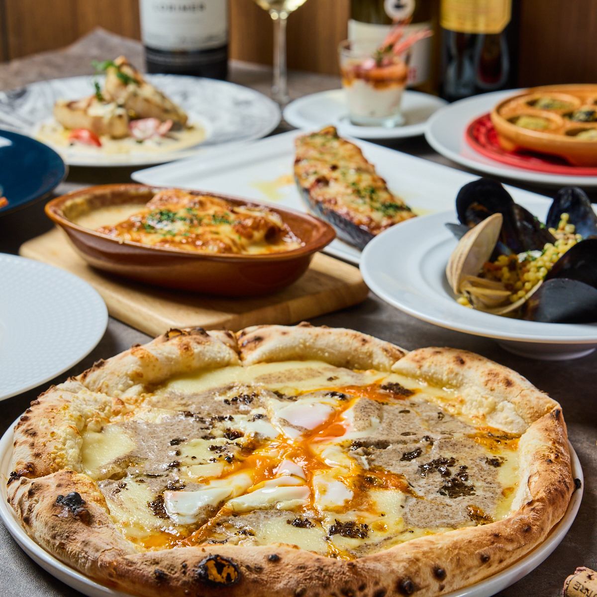 Enjoy authentic cuisine prepared by a chef trained in Italy! ⇒ From 4500 yen with all-you-can-drink.