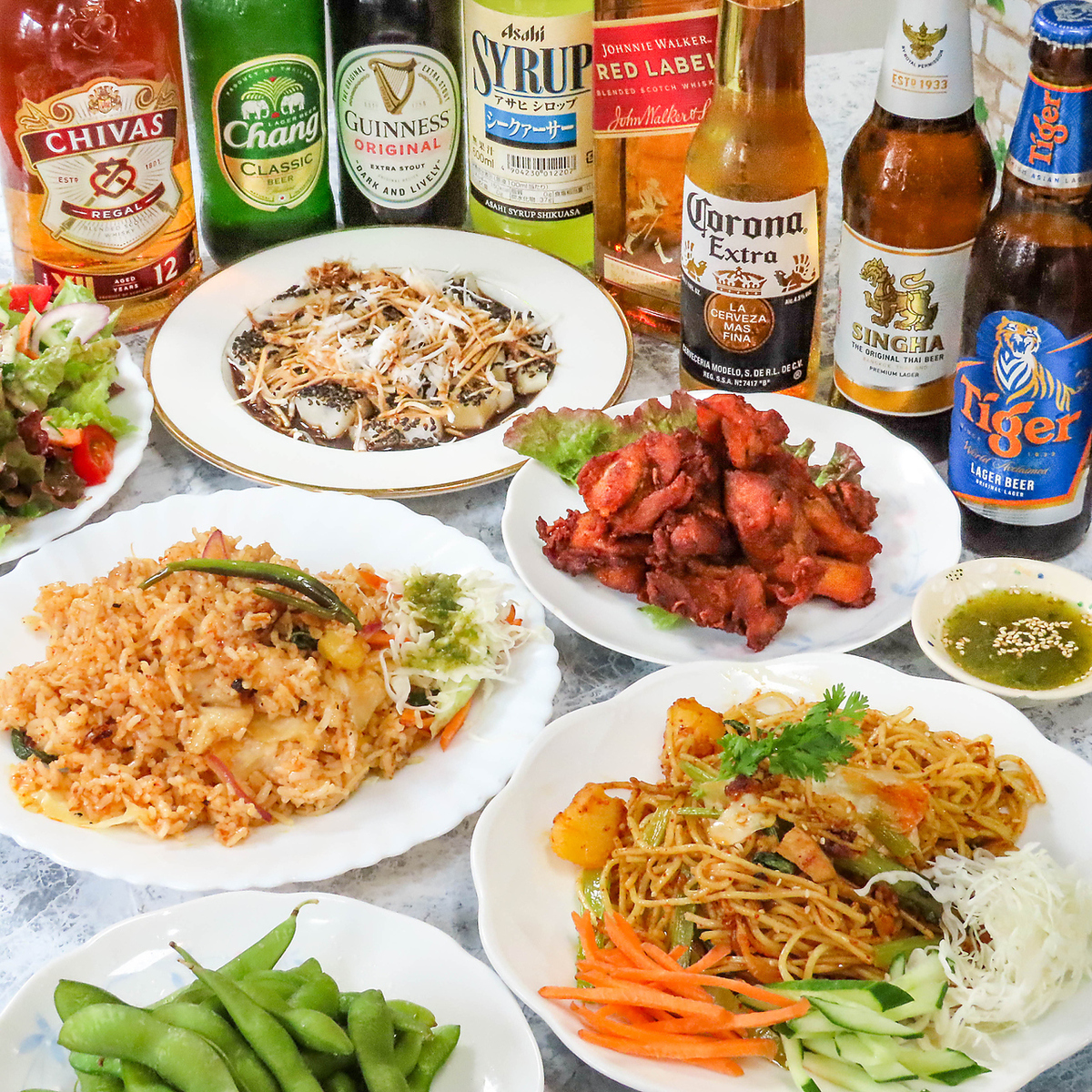 ラカイン料理から定番やスイーツまで!飲み放題コースも楽しめるお店♪