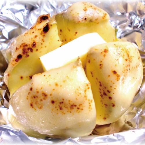 Baked Hokkaido potatoes with butter and cheese