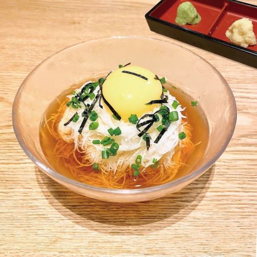 【名物】十勝川西産 長芋そうめん 音更竹内養鶏場 米艶卵のせ
