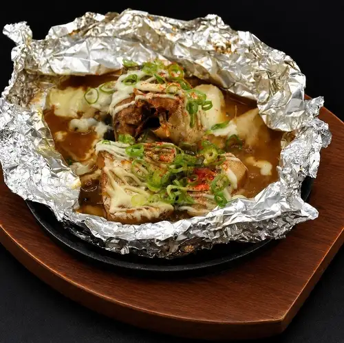 Mackerel in miso paste can, baked in foil