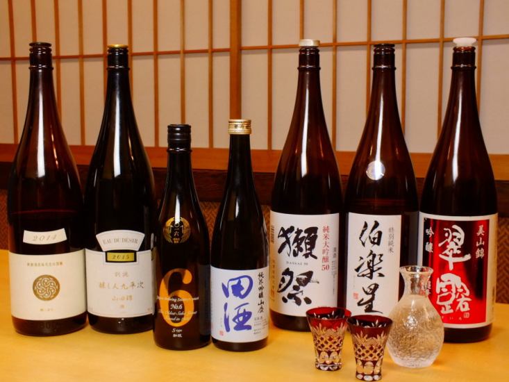 各料理に合うように極上の日本酒を取り揃えております♪