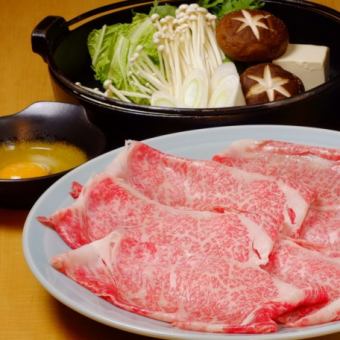 Japanese black beef sukiyaki