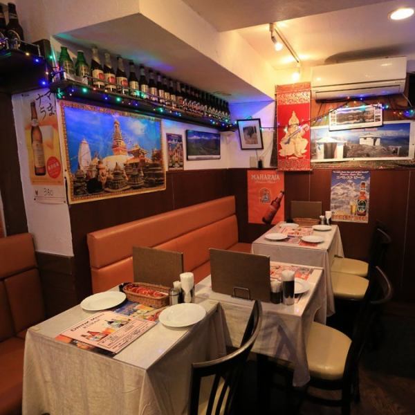 店内最大収容人数34名様まで可能！20名様より貸切でのご宴会も承っております！本場インドの華やかな雰囲気が楽しい広々とした店内で、ゆったりとおくつろぎいただけます♪女子会/会社のご宴会などの各種宴会/パーティーも承っておりますので、まずはお気軽にご相談下さい。