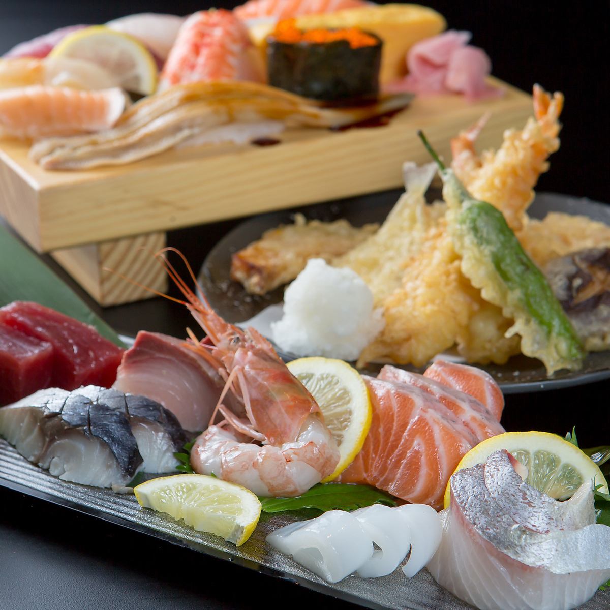 新鮮な魚をお造り、お寿司でどうぞ♪リーズナブルに愉しめます。