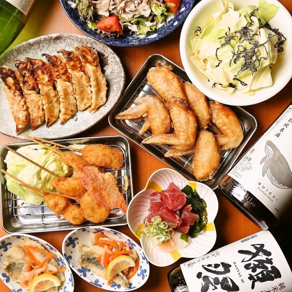 【忘年会・宴会に】2時間飲み放題付宴会コースは3000円～♪餃子・手羽先・ローストビーフなど！