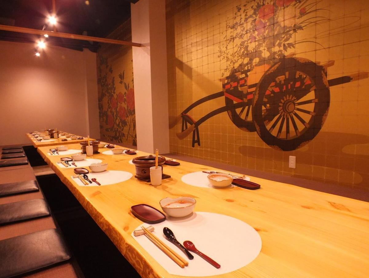 The private room with a hori kotatsu can accommodate up to 28 people.Recommended for various banquets.