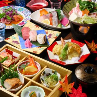 新登場☆[120分飲み放題付き]20時30分以降限定中トロにぎり付きコース12品　5000円