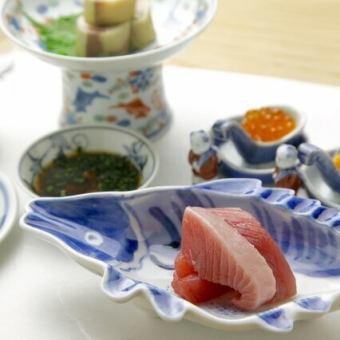 鮨 おかだ おまかせコース(つまみ,握り）全6品◆22000円(税込)