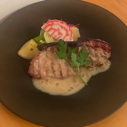 [Dinner course] ☆Koedo Kurobuta pork steak course☆ Enjoy a luxurious time with a 150g steak!