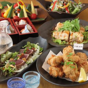 【旬を味わう☆海鮮こぼれ寿司付き彩り夏宴コース☆生ビール込飲み放題付】4500円→4000円(税込)