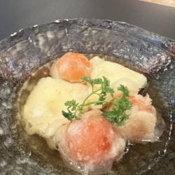 ミニトマトとモッツァレラの揚げ出し