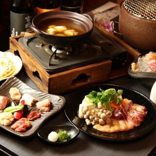 【地鶏鍋スペシャルコース】お造り5種や炭火焼7種、和風地鶏鍋などを堪能！＜全14品＞