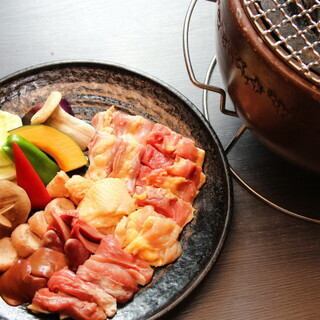 【いっぷく地鶏炭焼きセット】お造り5種や炭火焼9種 野菜盛りなどが楽しめる!《全15品》(鶏焼肉)