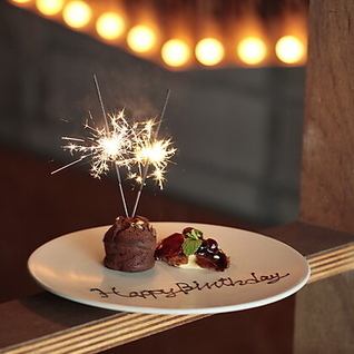 メッセージ付デザートプレートプレゼント♪