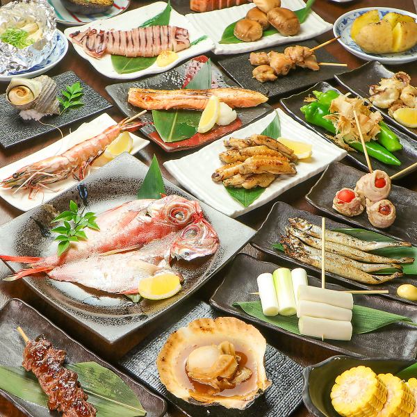 【種類豊富な炉端焼きを堪能♪】弁慶自慢の種類豊富な炉端焼きがお楽しみ頂けます♪
