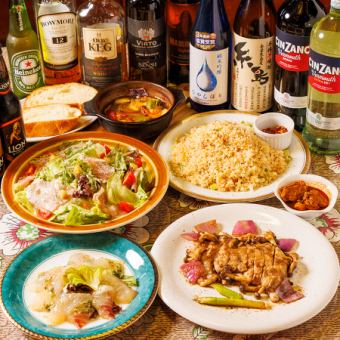 飲み放題付き◎糸島食材を手軽に楽しむ♪"CHARIのイタリアンお手軽コース"〈全6品〉4500円(税込)