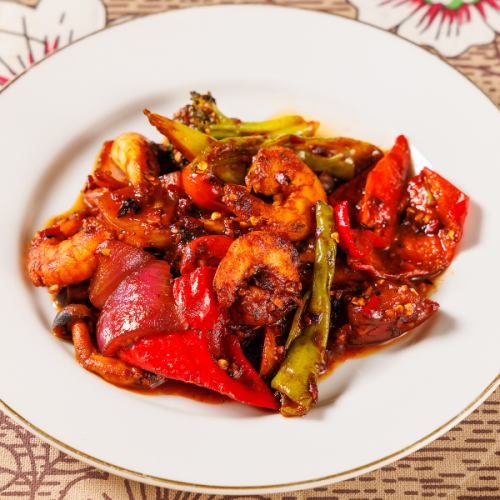 エビのデビル(スリランカ式エビチリ)