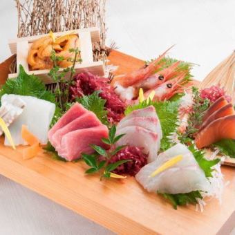 【お手軽コース】海鮮7種盛りや釜飯・デザートなど全9品+120分飲み放題4000円⇒3500円