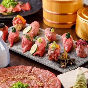 【生ビール付き3時間飲み放題】豊洲鮮魚・手打ち焼鳥＆ウニいくら和牛肉寿司【7000円→6000円】