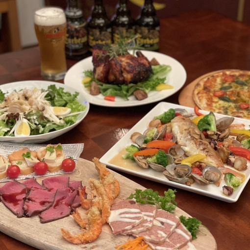 <Wednesday - Saturday> [All-you-can-drink included] 7 hearty dishes for 4,500 yen (tax included)