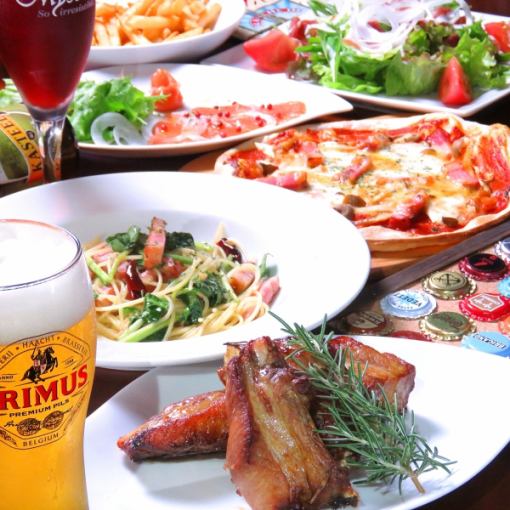 ≪Wednesdays and Thursdays only≫ Great deal! All-you-can-drink 4 types of draft beer + 6 dishes... 3,500 yen