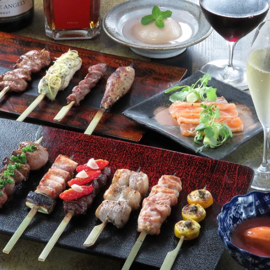 [Yakitori x Wine] Girls-only gathering and date with special charcoal-grilled chicken and wine ◎