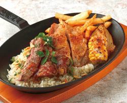Beef & Chicken (with garlic rice)