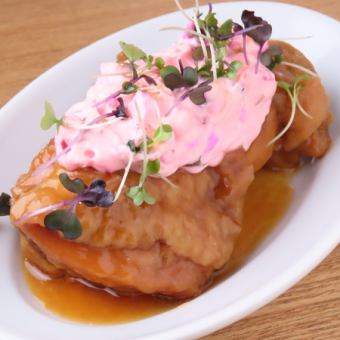 鶏モモ肉のカルピオーネ南蛮　しば漬けタルタル