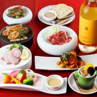 人気NO.1！月～木曜限定【ショートコース】黒毛和牛・茶碗蒸し・天草大王など8種類の料理3300円